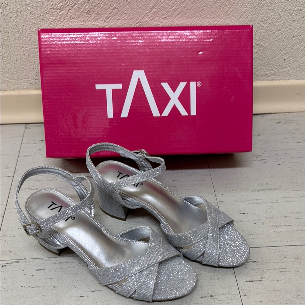 Women's Silver Glitter Sandals -